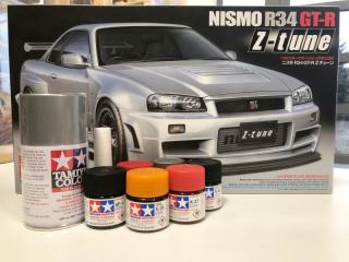 Zestaw z farbami Tamiya 24282 Nismo R34 GT-R Z-tune skala 1-24