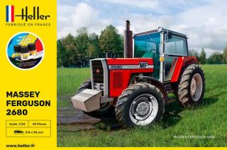 Zestaw z farbami traktor Massey Ferguson 2680 do sklejania 1:24 Heller 57402