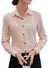 Koszula damska klasyczna do biura zwiewna gładka