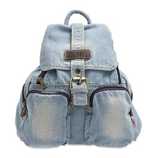 Plecak damski szkolny duży pojemny jeansowy