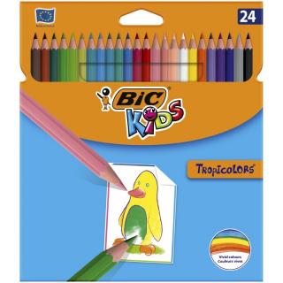 BIC KIDS KREDKI OŁÓWKOWE TROPICOLORS 24 KOLORY