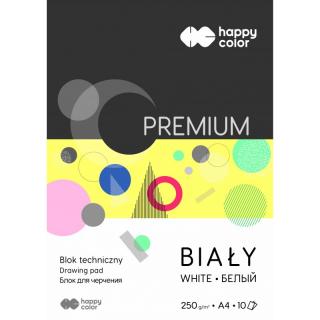 BLOK TECHNICZNY BIAŁY A4 HAPPY COLOR PREMIUM 250G