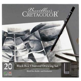 CRETACOLOR ZESTAW DO RYSOWANIA BLACK BOX CHARCOAL DRAWING SET 40030