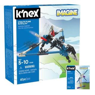 K'NEX IMAGINE ZESTAW KONSTRUKCYJNY SAMOLOT STEALTH 17008 + GRATIS