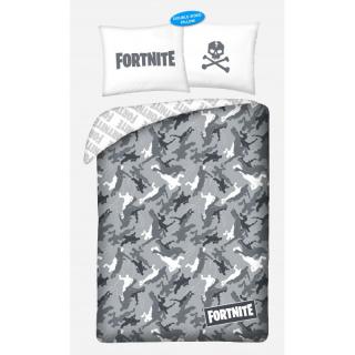 POŚCIEL BAWEŁNIANA 140 X 200 CM FORTNITE DANCE BATTLE ROYALE GREY FTN-350BL