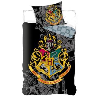 POŚCIEL BAWEŁNIANA 140 X 200 CM HARRY POTTER HOGWARTS COAT OF ARMS HP-378