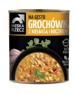 Grochówka z kiełbasą i boczkiem 840g