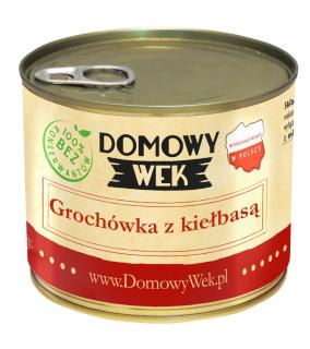 Grochówka z kiełbasą- konserwa 520g DOMOWY WEK