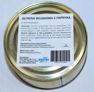 Słonina wojskowa z papryką 300 g ARPOL