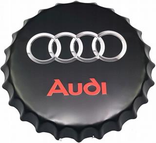Audi Logo Metalowy Kapsel Dekoracyjny Duży 40cm