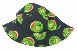 Bucket Hat, Kapelusz Rybaka Czarny W Arbuzy