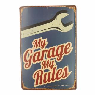 My Garage My Rules 2 Tablica Blacha Ozdobna