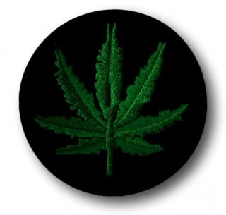 Naszywka Naprasowywanka Czarna Marihuana Cbd