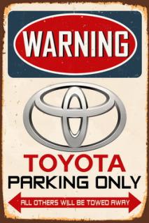 Parking Tylko Dla Toyota Tablica Blacha Ozdobna