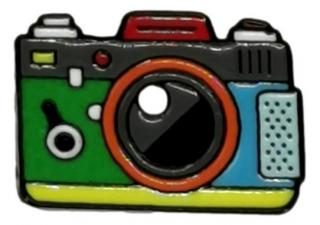 Przypinka aparat fotograficzny kolorowy Metal Pin