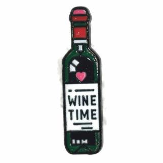 Przypinka Butelka Wine Time Buton Metal Pin