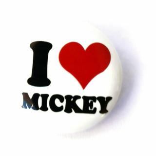 Przypinka Buton Pin Love Mickey Czerwone Serce