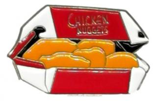 Przypinka chicken nuggets czerwony Metal Pin
