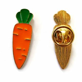 Przypinka Marchewka Pomarańczowa Buton Metal Pin 1