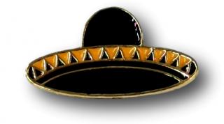 Przypinka Metalowa Czarne Sombrero Metal Pin