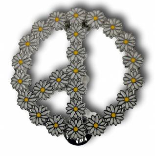 Przypinka Metalowa Peace Pokój Kwiaty Metal Pin