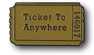 Przypinka Metalowa Ticket To Anywhere Metal Pin