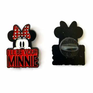 Przypinka Myszka Miki Zcerwono-Czarna Ill Be Your Minnie Buton Metal Pin 1