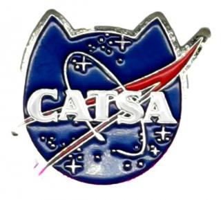 Przypinka nasa catsa głowa kota kosmos Metal Pin