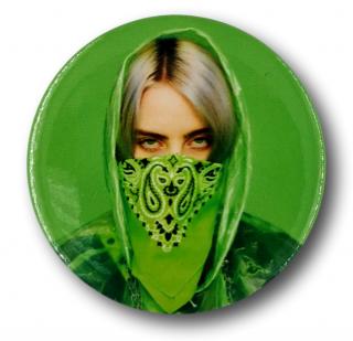 Przypinka Okrągła Zielona Billie Eilish Pin