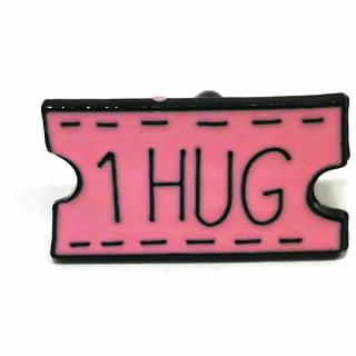 Przypinka Pin 1 Hug Różowe Przytulenie