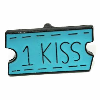 Przypinka Pin 1 Kiss Niebieski Pocałunek