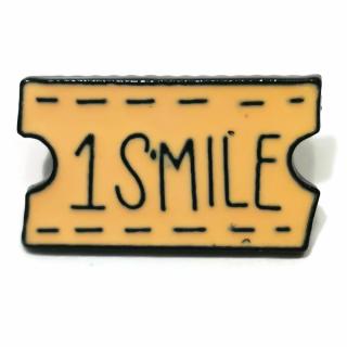 Przypinka Pin 1Smile Żółty Uśmiech