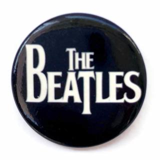 Przypinka The Beatles Biały Napis Button Pin