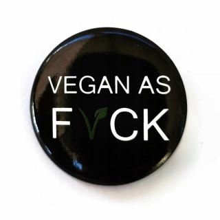Przypinka Vegan As Fvck Biały Button Pin Na Plecak