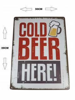 Tablica Blacha Cold Beer Xxl 30X39 Cm New 2019!