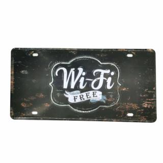Tabliczka Tablica Ozdobna Blacha Wi-Fi Free Czarna