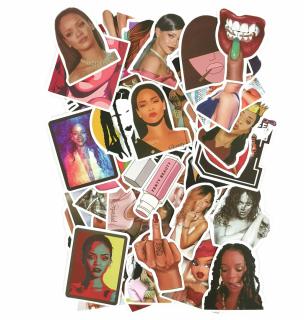 Zestaw Naklejek Wlepki Sticker Bomb Rihanna