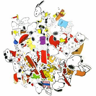 Zestaw Naklejek Wlepki Sticker Bomb Snoopy