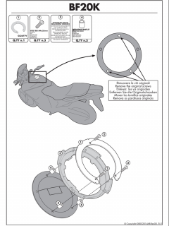 HONDA CROSSTOURER 1200 (12-15) KAPPA MOCOWANIE TANKLOCK BF20K