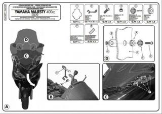 KAPPA MOCOWANIE SZYBY YAMAHA MAJESTY D445KIT