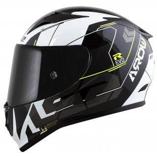 LS2 FF323 ARROW R EVO TECHNO WHITE BLACK KASK INTEGRALNY