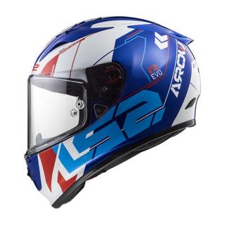 LS2 FF323 ARROW R EVO TECHNO WHITE BLUE  KASK INTEGRALNY