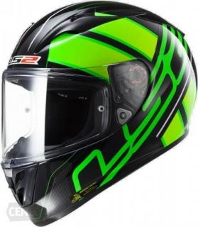 LS2 FF323 ARROW R ION BLACK FLUO GREEN  KASK INTEGRALNY