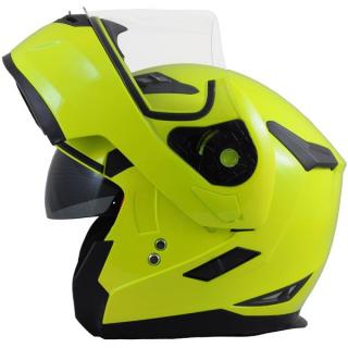 MT FLIP-UP ATOM SV SOLID ŻÓŁTY FLUO KASK SZCZĘKOWY  Z BLENDĄ