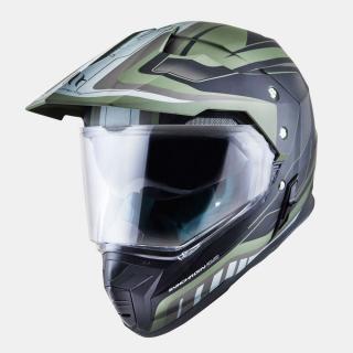 MT SYNCHRONY DUO SPORT ZIELONO/CZARNY KASK DUALL OFFROAD  Z SZYBKĄ I BLENDĄ