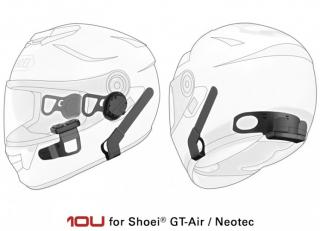 SENA 10U-SH-01  DO KASKU SHOEI GT-AIR 10U NTERCOM MOTOCYKLOWY BLUETOOTH 4.1 DO 1600M Z RADIEM FM I PILOTEM NA KIEROWNICĘ