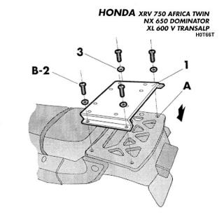 SHAD HONDA TRANSALP XL600V (91-99)  STELAŻ KUFRA CENTRALNEGO