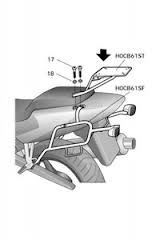 SHAD HONDA VARADERO XL1000V (07-) STELAŻE KUFRÓW BOCZNYCH ST38L