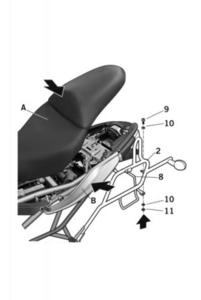 SHAD KAWASAKI VERSYS 650 (07-09)  STELAŻE KUFRÓW BOCZNYCH