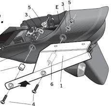 SHAD KAWASAKI ZRX1200 (01-08) STELAŻ KUFRA CENTRALNEGO